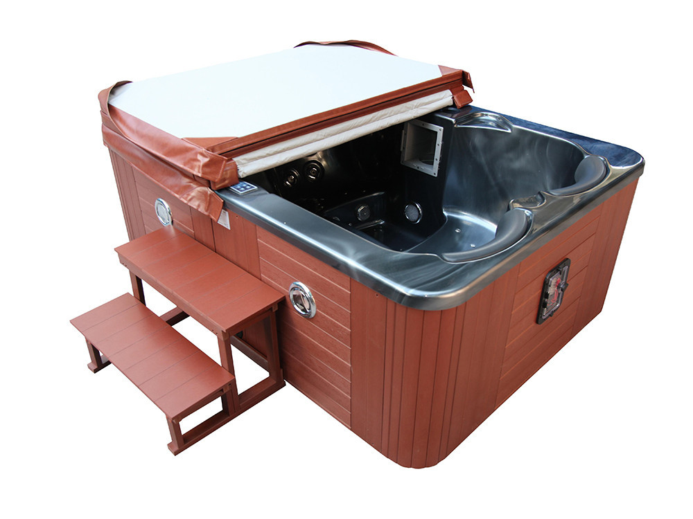 Fidji 4-seater spa - Grey tub - Balboa system + integrated iPhone station - 210x152x81 cm