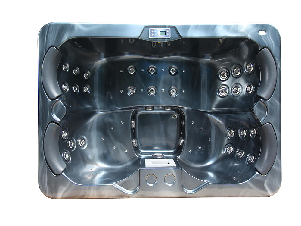 Fidji 4-seater spa - Grey tub - Balboa system + integrated iPhone station - 210x152x81 cm