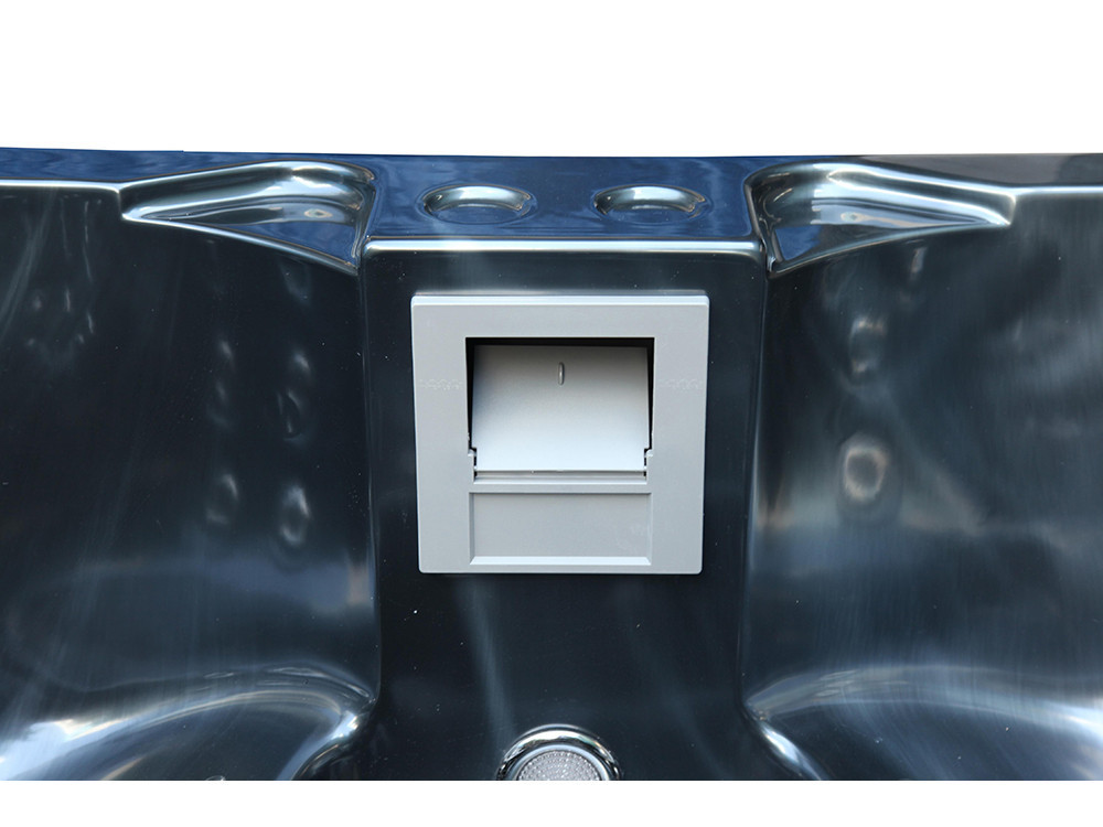 Fidji 4-seater spa - Grey tub - Balboa system + integrated iPhone station - 210x152x81 cm