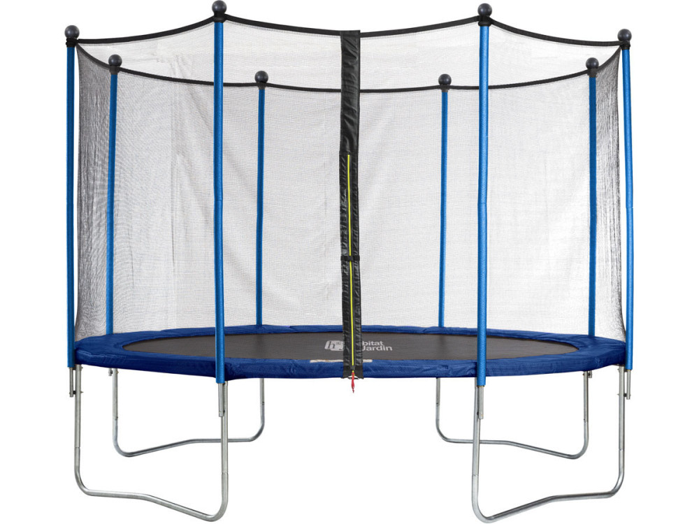 Trampoline 'Happy' - Ø 3.65 m m - with net + ladder + cover + anchoring kit