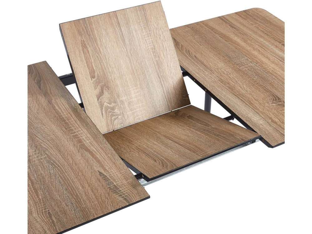 Extendable dining table "Ebele" - 120/160 x 80 x 76 cm - Oak