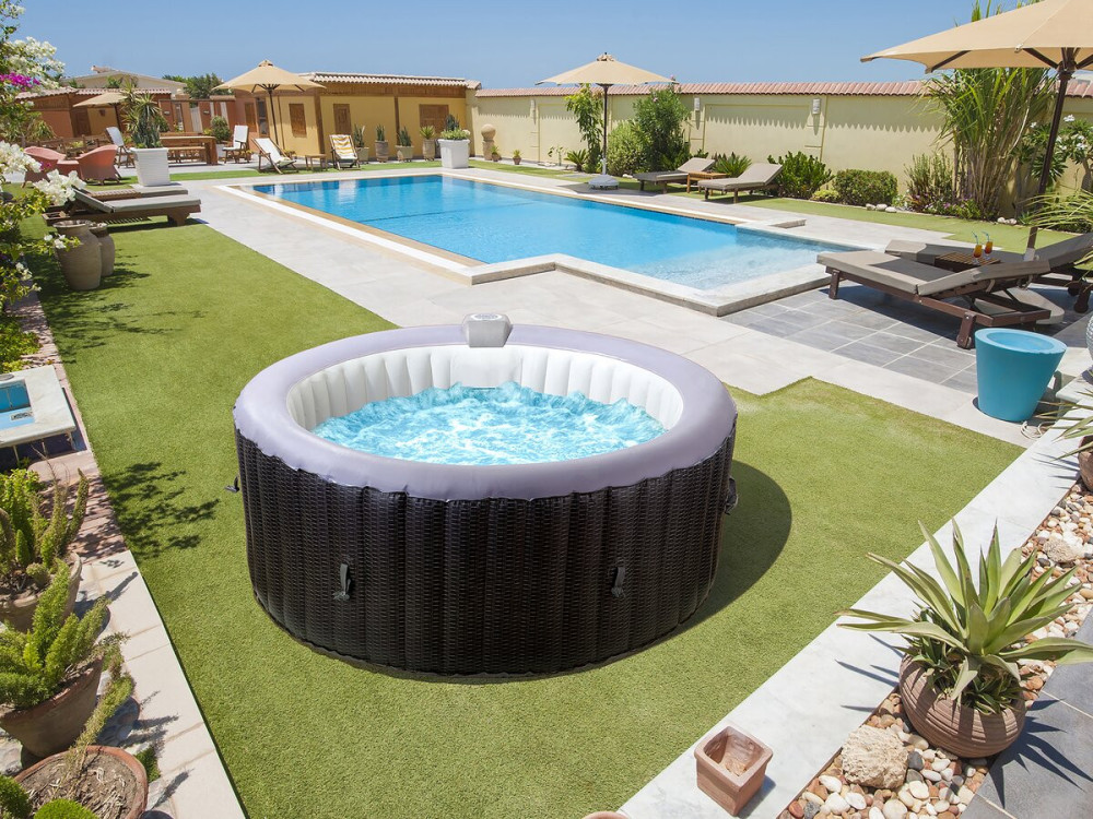 Inflatable PVC spa "Malaga" - 4 places - Grey