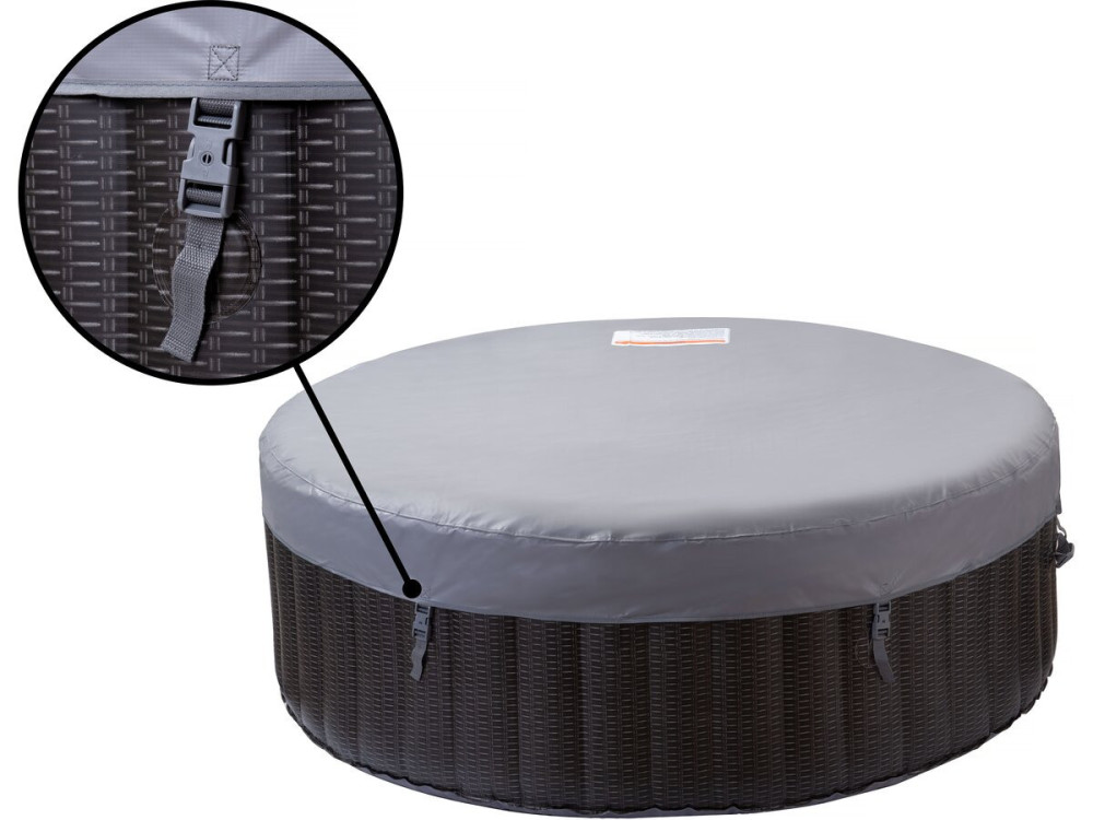 Inflatable PVC spa "Malaga" - 4 places - Grey