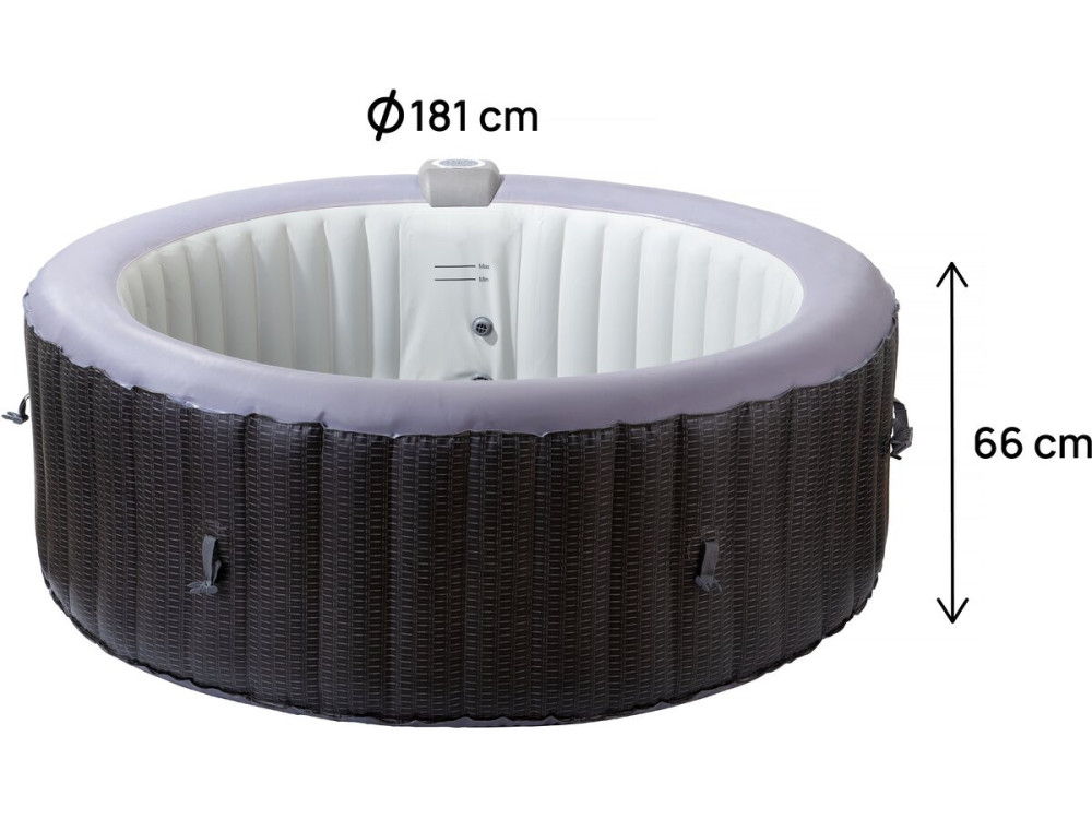 Inflatable PVC spa "Malaga" - 4 places - Grey