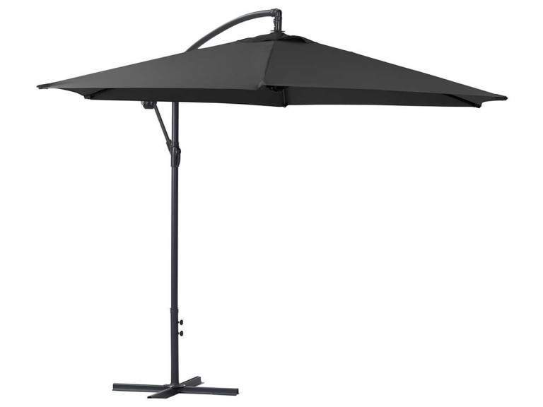 Cantilever Garden Parasol Alu "Ilios" - Round - ¨ 3 m (9 feet and 10 inches) - Black