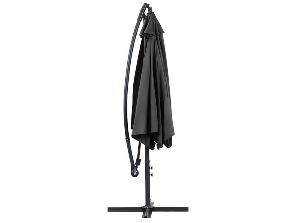 Cantilever Garden Parasol Alu "Ilios" - Round - ¨ 3 m (9 feet and 10 inches) - Black