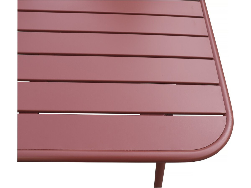 "Bilbao" metal garden furniture set - 8 seats - Terracotta