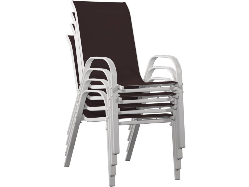 "Cordoba" Textilene garden chair - Phoenix - Beige- Pack of 4