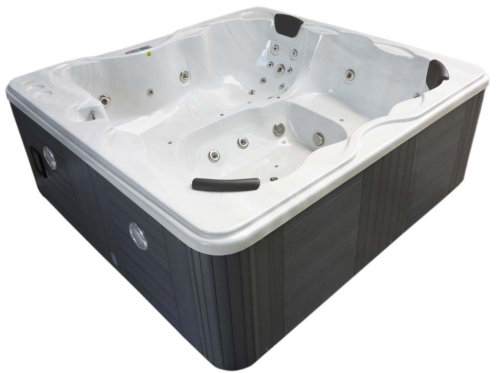 Cuba 6-seater spa - White tank - Balboa system + integrated Bluetooth - 220x210x80cm