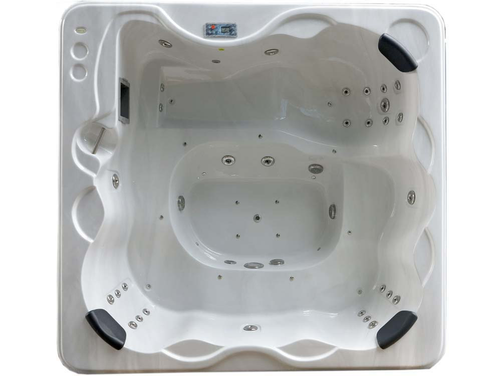 Cuba 6-seater spa - White tank - Balboa system + integrated Bluetooth - 220x210x80cm
