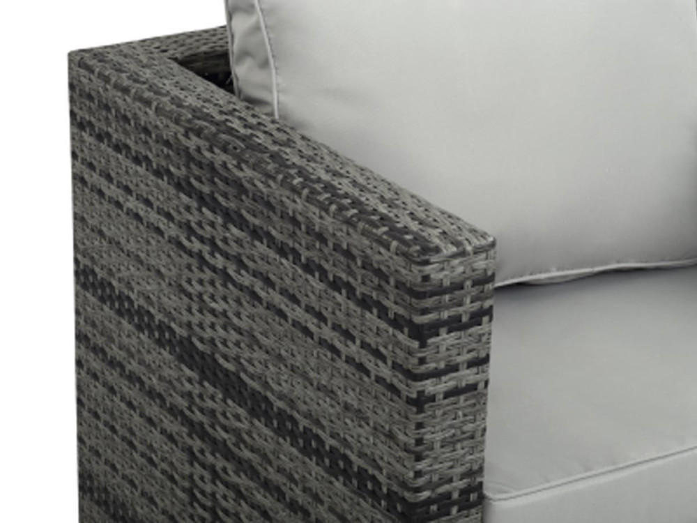 Garden armchair in resin braided "Ibiza" - Florida - Grey
