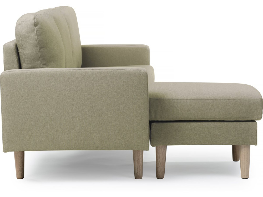 Reversible corner sofa "Gabby" in fabric - 3-seater sofa - Beige