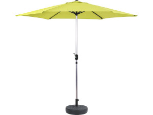 Straight garden parasol "Sol" made of aluminium - Ø 3m - Green - delivered with a base
