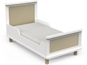 Ochna" children's bed - 70 x 140 cm - Matt white