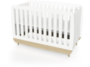 Firmiana" crib - 60 x 120 cm - Matt white
