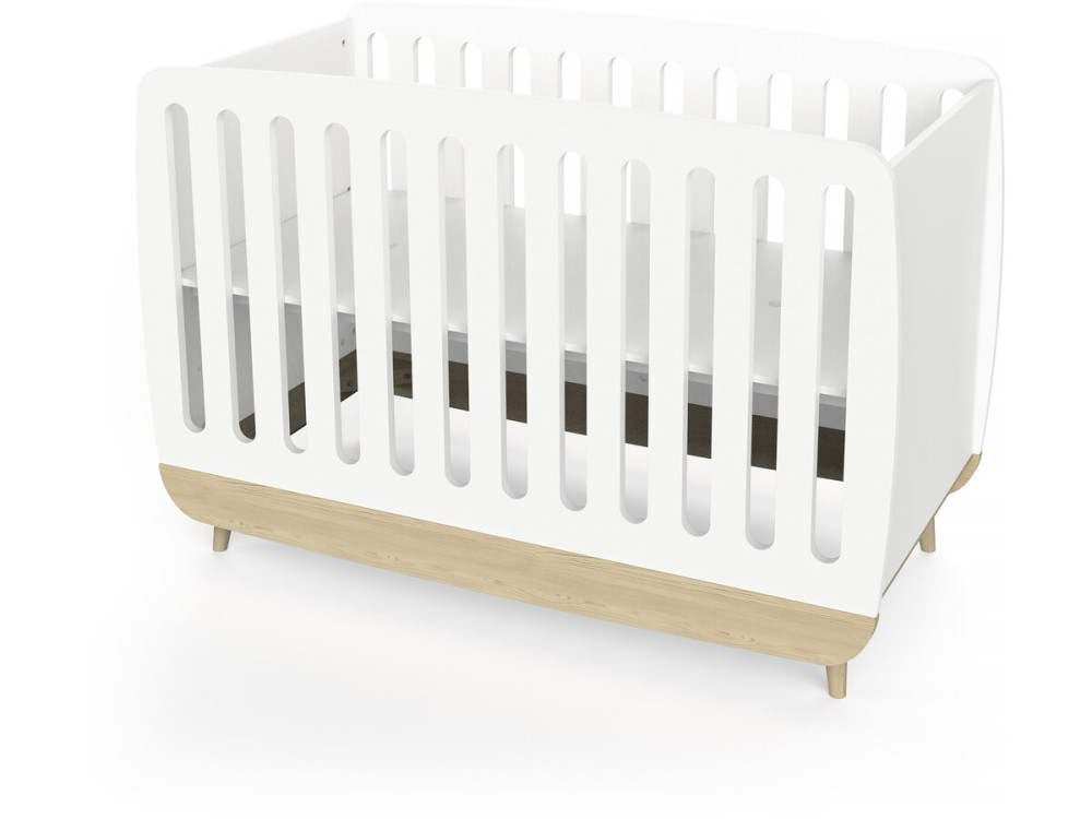 Firmiana" crib - 60 x 120 cm - Matt white