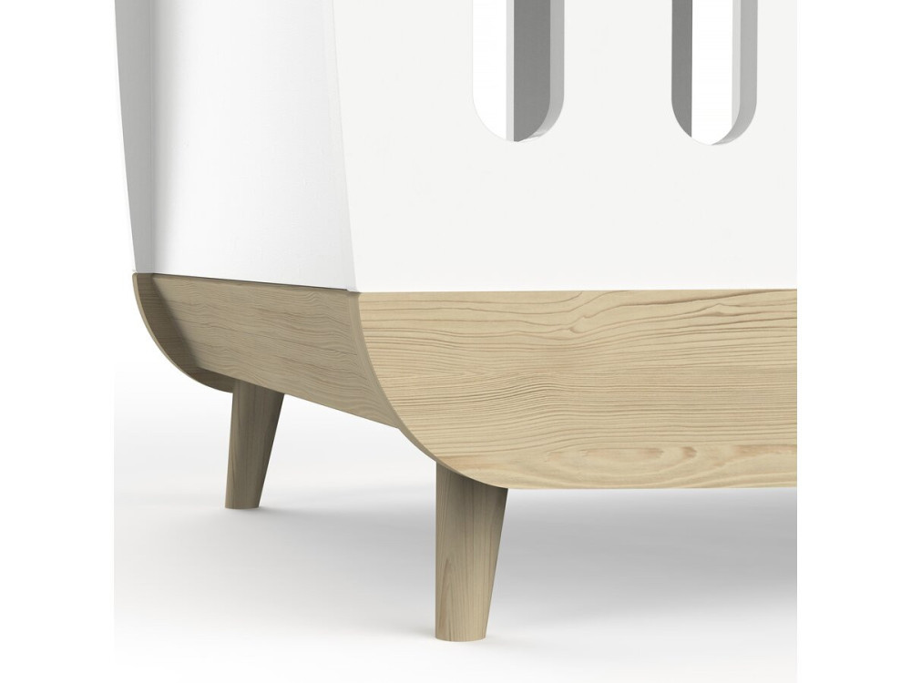 Firmiana" crib - 60 x 120 cm - Matt white