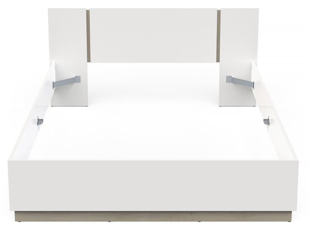 Watson" wooden double bed - 140 x 200 cm - White
