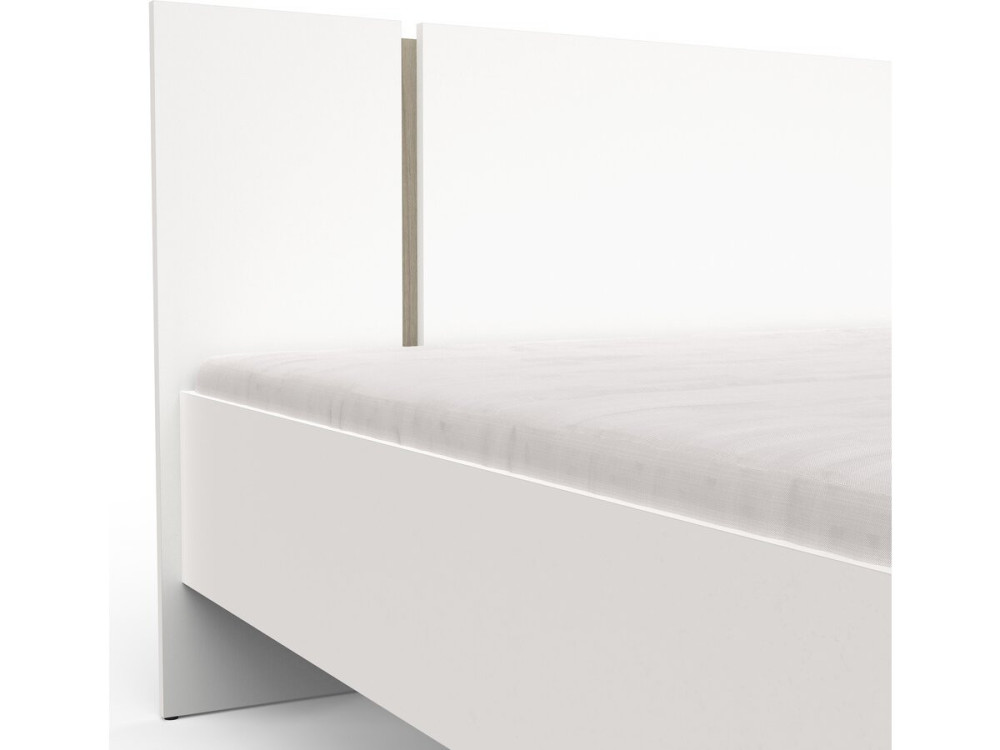 Watson" wooden double bed - 140 x 200 cm - White