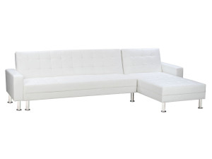 "Theo" convertible and reversible corner sofa - 5 seats - White