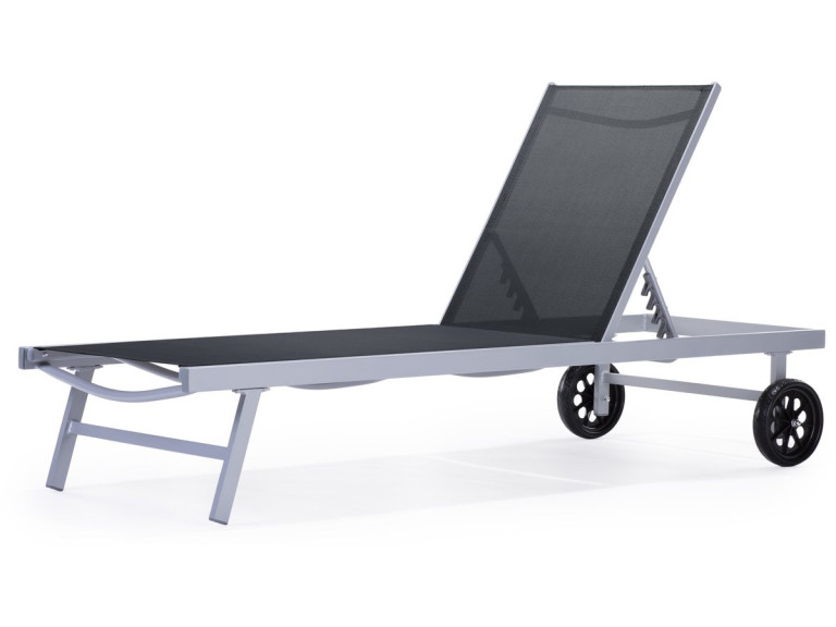 Aluminum and texteline Sun lounger  Bella - "Phoenix" - Grey