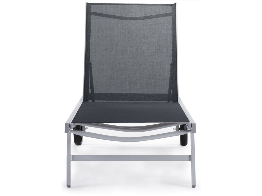 Aluminum and texteline Sun lounger  Bella - "Phoenix" - Grey