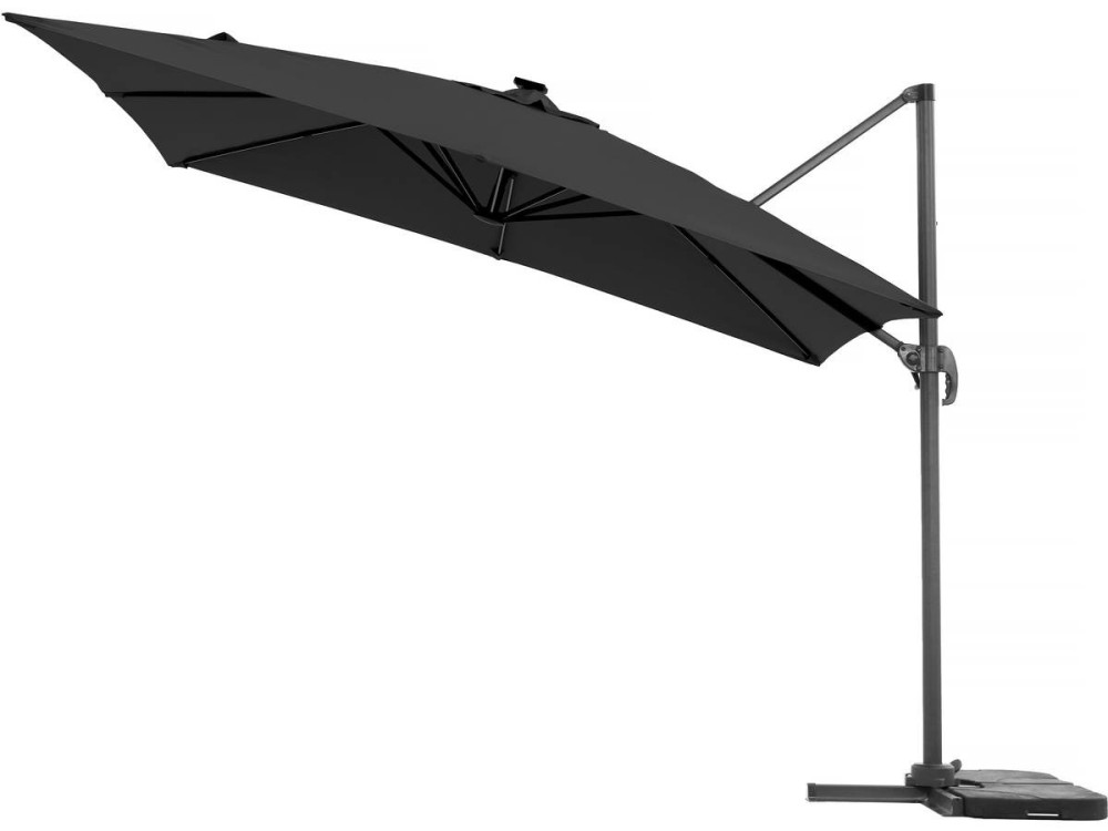 Alu "Sun 4 Luxe" LED deported garden parasol - Rectangle - 3 x 4 m - Ballast included