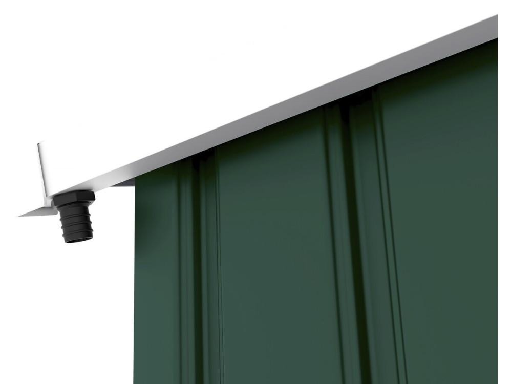 Metal garden shed - "Rosas" - 10.85 m² with gutter