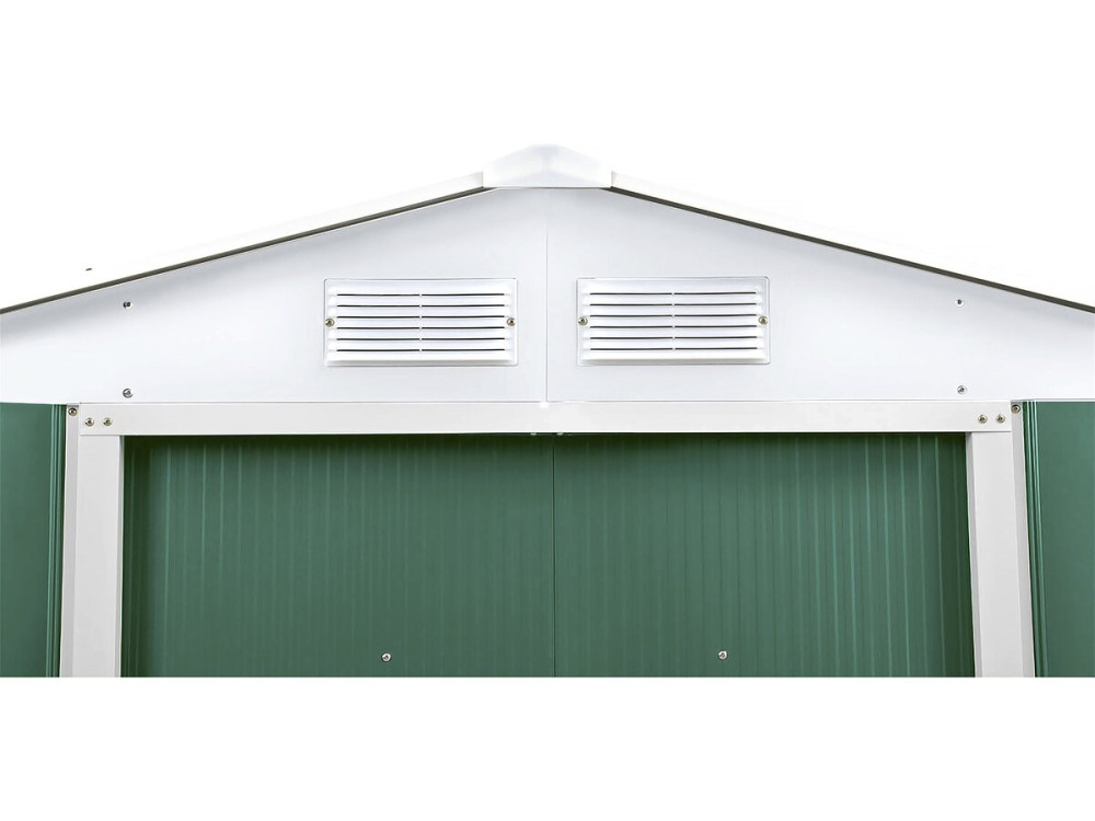 Metal garden shed - "Rosas" - 10.85 m² with gutter