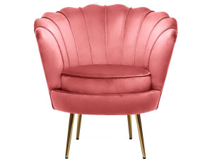 Floria" velvet armchair - 70 x 73 x 76 cm - Pink