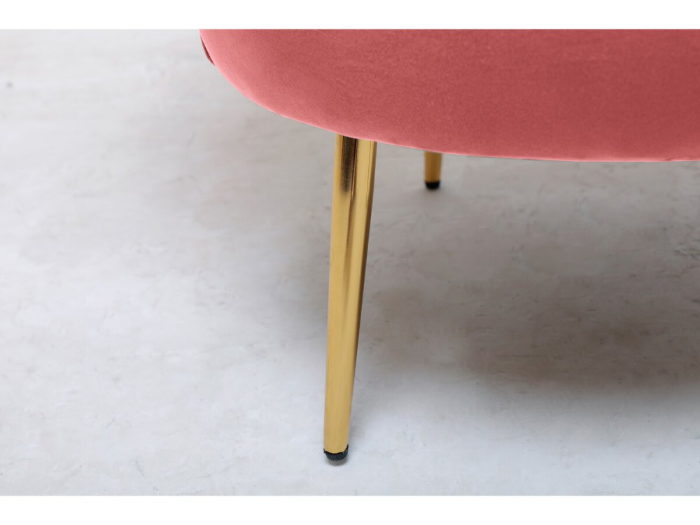 Floria" velvet armchair - 70 x 73 x 76 cm - Pink