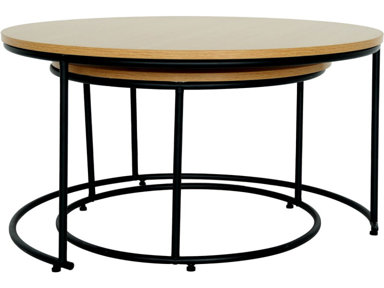 Set of 2 "Wen" nesting coffee tables - Brown