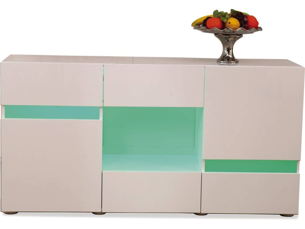 "Volta" LED sideboard - 140 x 40 x 72cm - White lacquered
