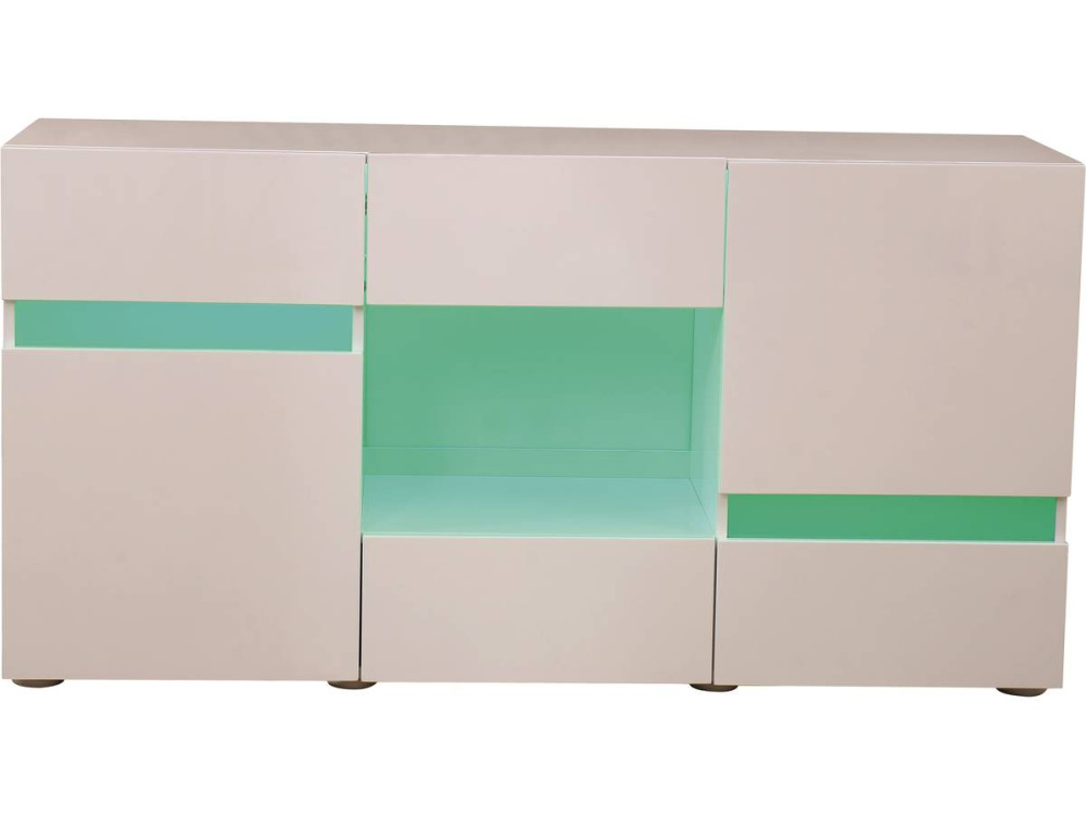 "Volta" LED sideboard - 140 x 40 x 72cm - White lacquered