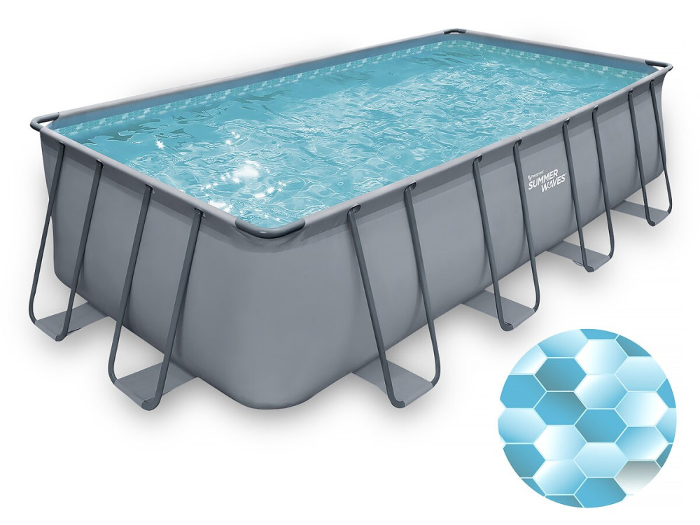 Frame swimming pool - ''LUDO 2 bis'' -  4,01 x 2,01 x 1,22 m - sand filtration system 4,1m3/h