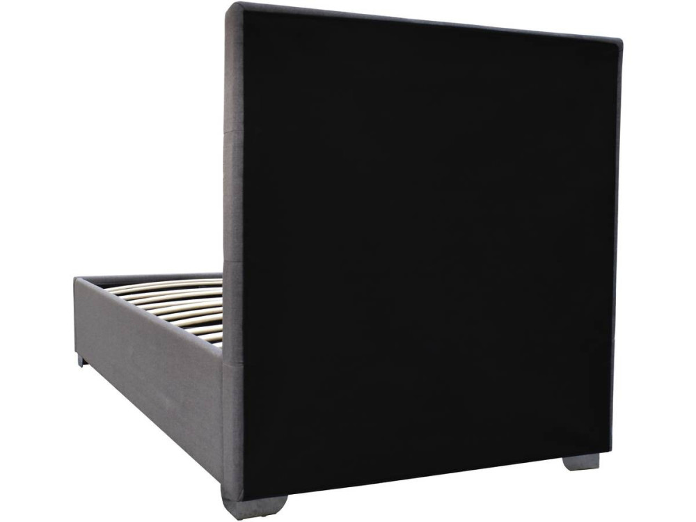 Single bed with storage space "TINO" - 90 × 190 cm - Grey