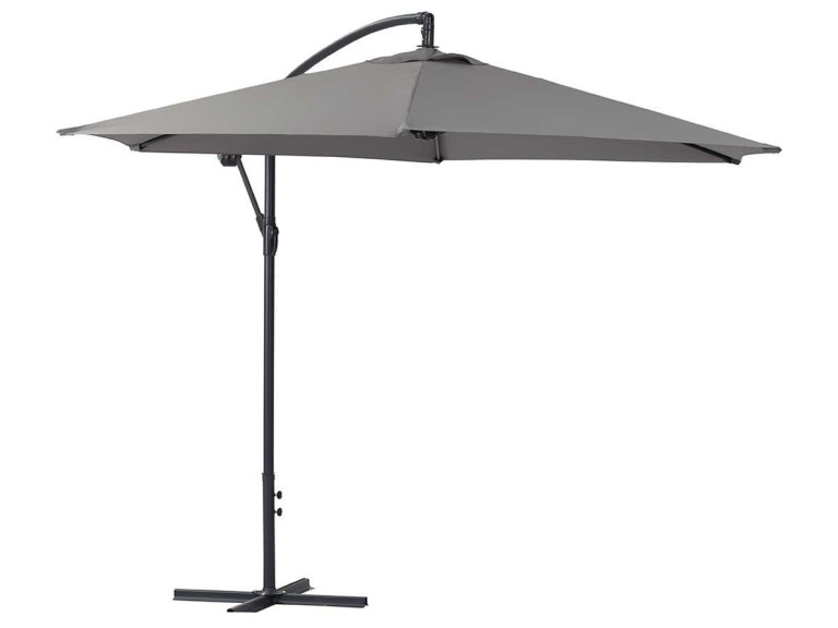 Cantilever Garden Parasol Alu "Ilios" - Round - ¨ 3 m (9 feet and 10 inches) - grey