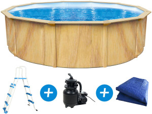 Round steel pool "Punta cana" - Ø 5.50 x 1.20 m