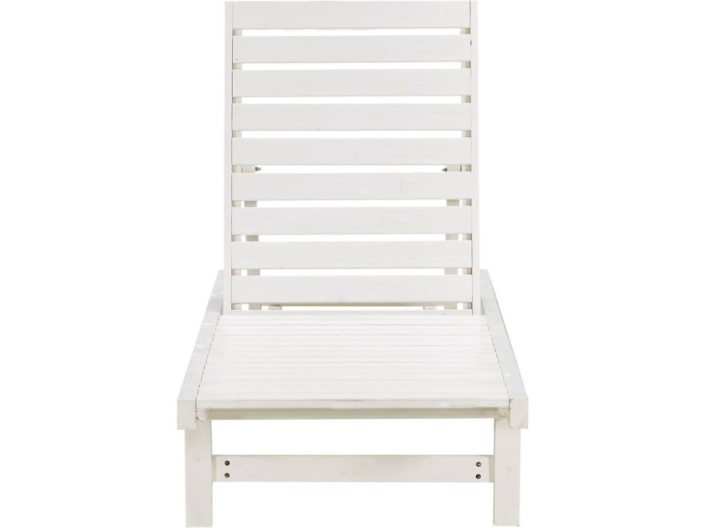 Set of 2 "Rawai" wooden sun loungers - White
