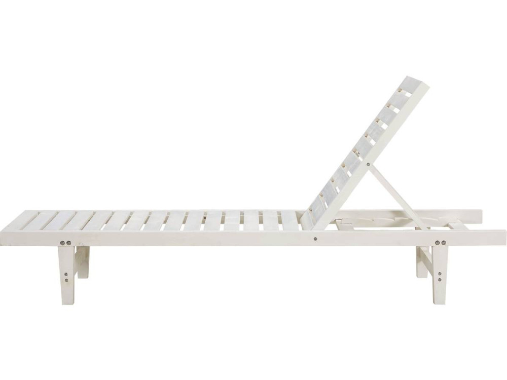 Set of 2 "Rawai" wooden sun loungers - White