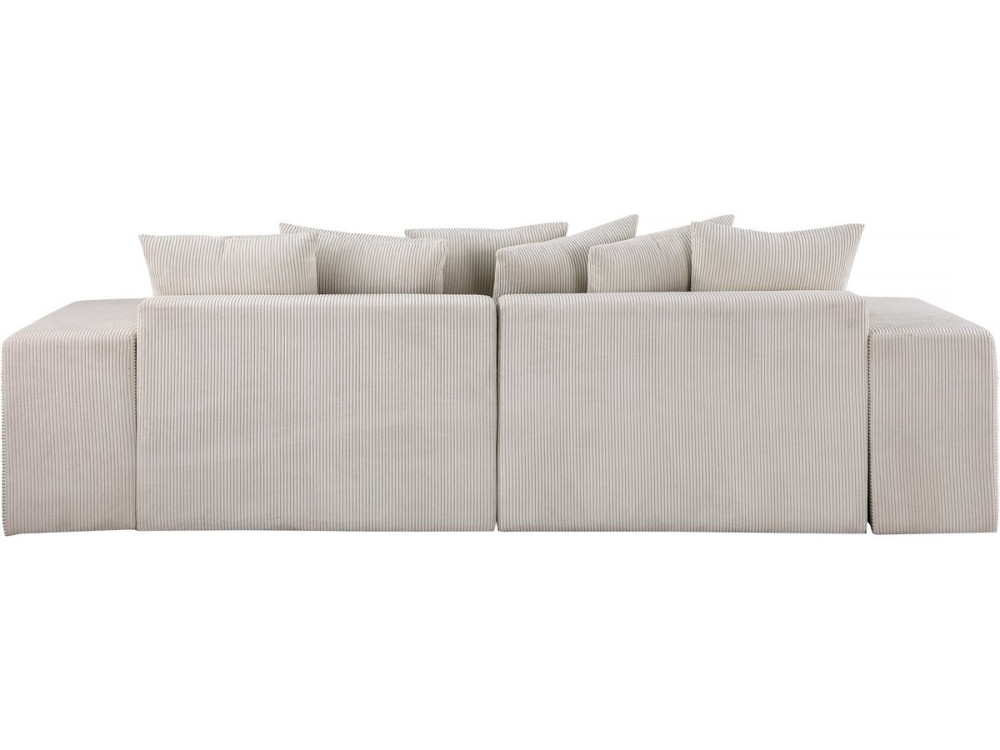 Rivoli corduroy corner sofa - 312 x 176 x 49 cm - Beige