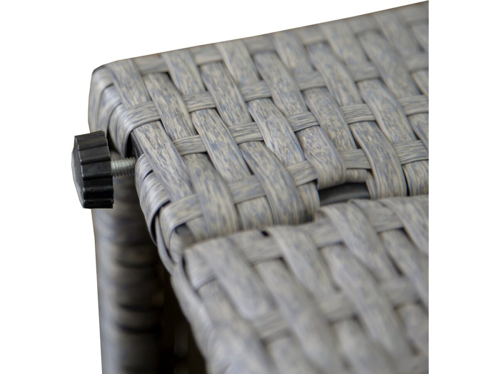 Kuba" low woven resin garden furniture set - 3 seater - Grey