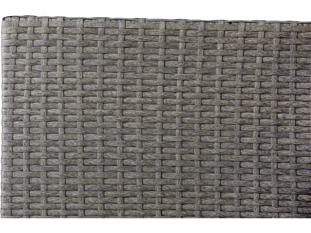 Kuba" low woven resin garden furniture set - 3 seater - Grey