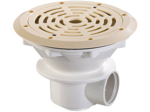 Bottom drain Ø 210 mm with ABS grid "Parker" - Beige