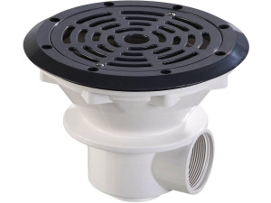 Bottom drain Ø 210 mm with ABS "Parker" grid - Anthracite grey