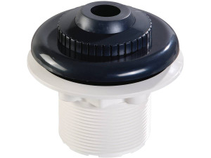 Parker" screw-in backflow preventer for liner pools - Grey
