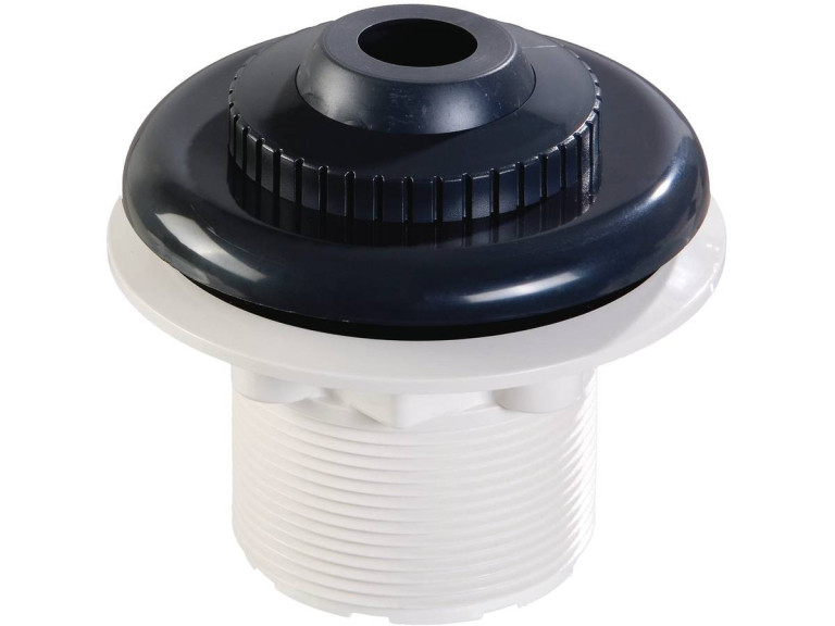 Parker" screw-in backflow preventer for liner pools - Grey