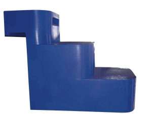 Sauve-Chien" staircase - 3 blue steps - 77 x 15 x 58.5 cm