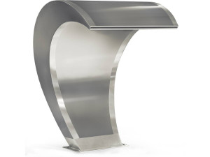 Classic" pool waterfall with anchor - Stainless steel