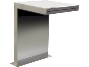 Swimming pool waterfall with "Straight" anchor - Stainless steel